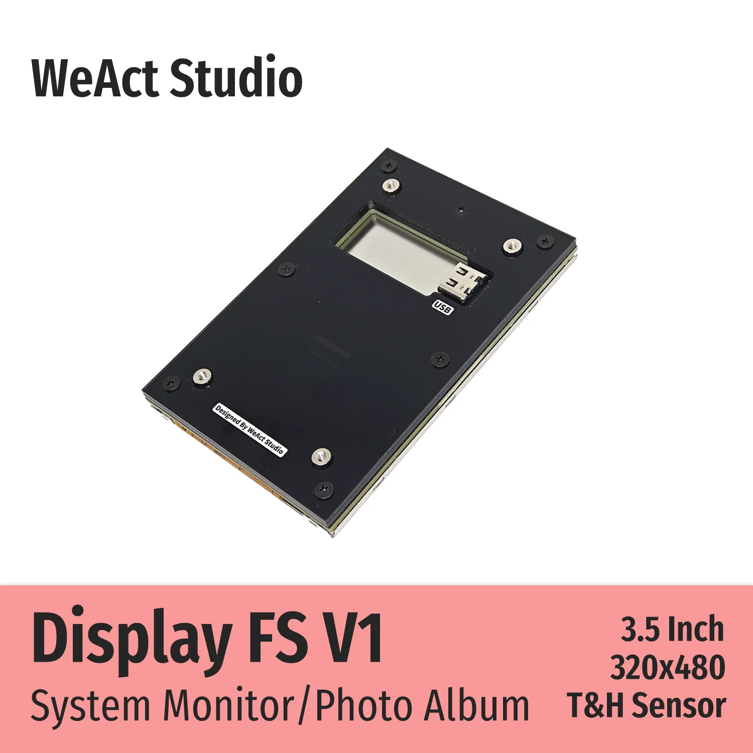 컴퓨터 CPU GPU RAM HDD 디스플레이용 IPS C 타입 보조 화면 320x480 시스템 모니터 사진 앨범 3.5 인치 [WeAct Studio-057]