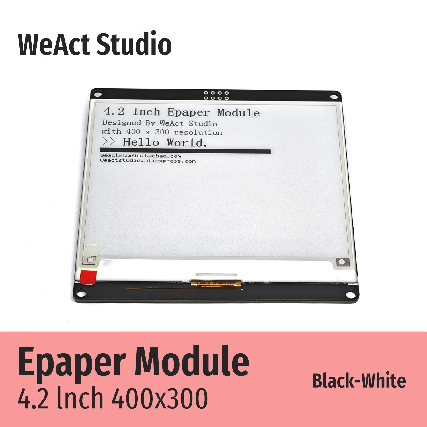 4.2인치 4.2인치 Epaper 모듈 전자종이 전자잉크 EInk 디스플레이 화면 SPI 흑백 [WeAct Studio-062]
