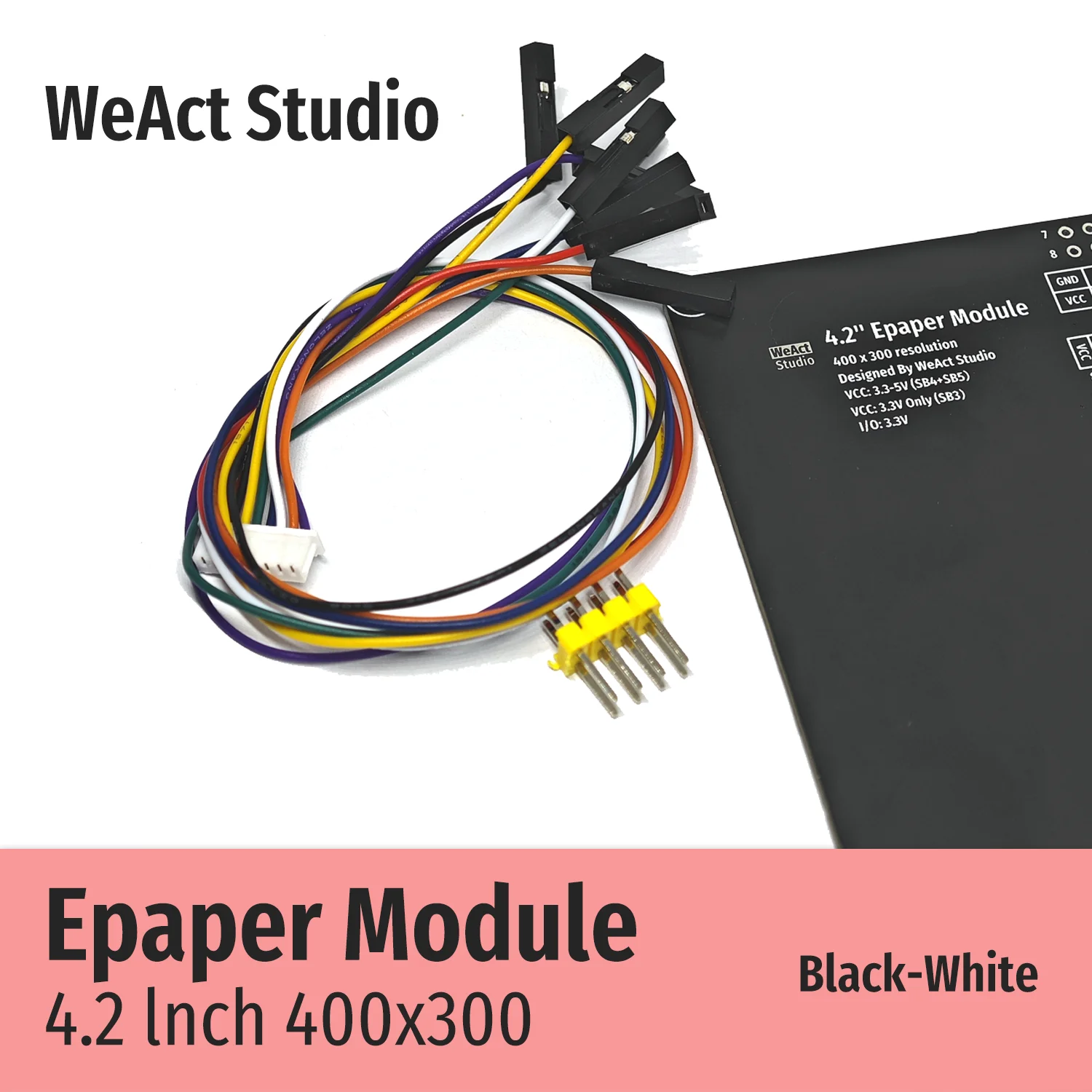 4.2인치 4.2인치 Epaper 모듈 전자종이 전자잉크 EInk 디스플레이 화면 SPI 흑백 [WeAct Studio-062]
