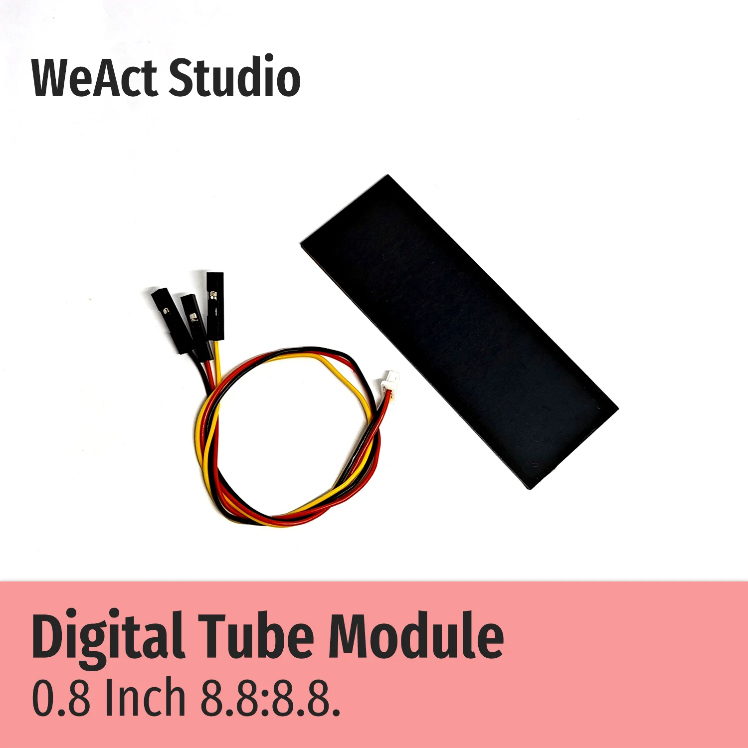 디지털 튜브 모듈 TM1652 0.8 인치 8.8:8.8 모듈 레드 그린 블루 화이트 [WeAct Studio-073]