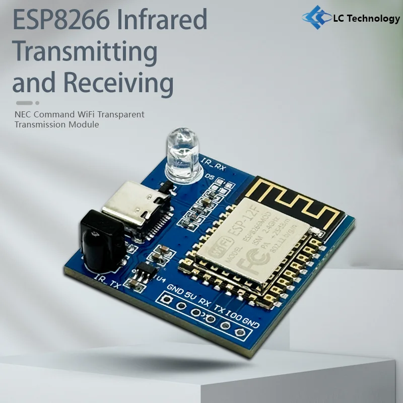 적외선 송수신 NEC 명령 와이파이 투명 변속기 모듈 ESP8266 [LCTECH-06]