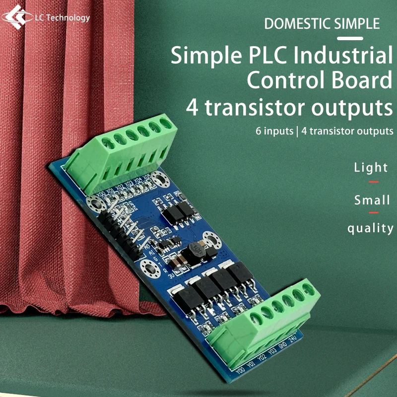 미쓰비시 FX3U 6 채널 입력 및 4 채널 트랜지스터 출력 호환 국내 심플 PLC 산업용 제어 보드 [LCTECH-53]