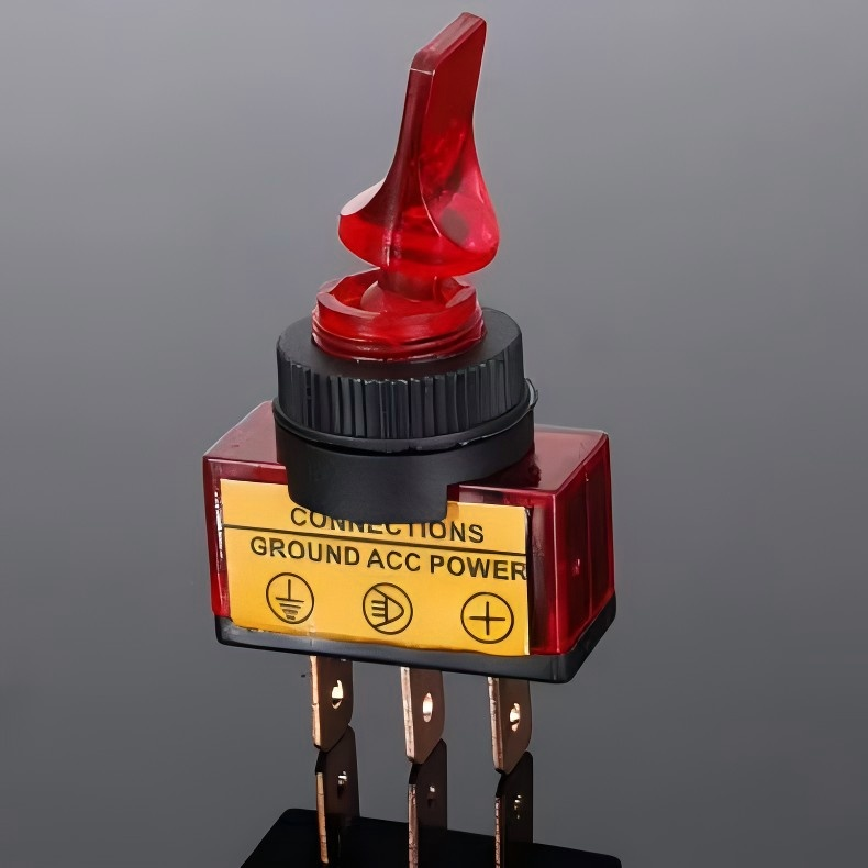 ASW-14D 12V 20A 로커 토글 스위치 LED 조명 온-오프 DIP 스위치 자동차 밴 대시 보트 라이트 연결 접지 전원 10PCS [ZSH024-004]
