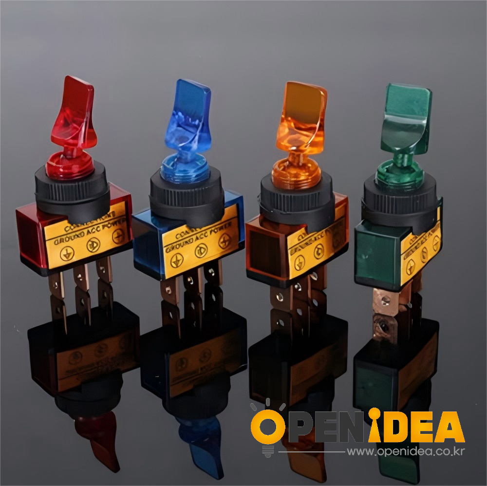 ASW-14D 12V 20A 로커 토글 스위치 LED 조명 온-오프 DIP 스위치 자동차 밴 대시 보트 라이트 연결 접지 전원 10PCS [ZSH024-004]
