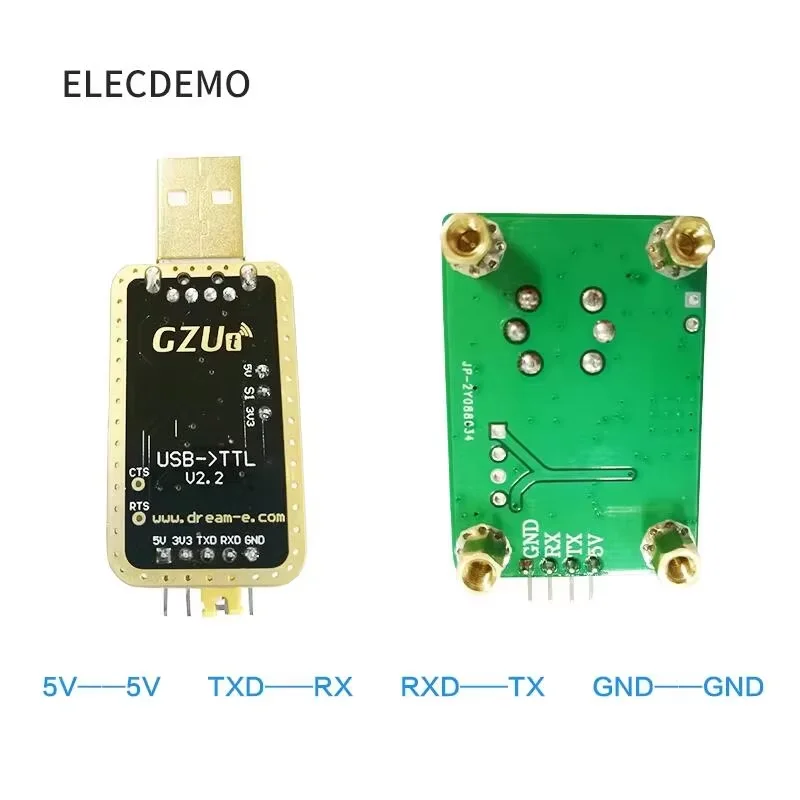 알코올 감지 센서 모듈 (피가로 TGS822) - UART 출력 에탄올 계열 알코올 가스 측정 [KANGWEI-209]