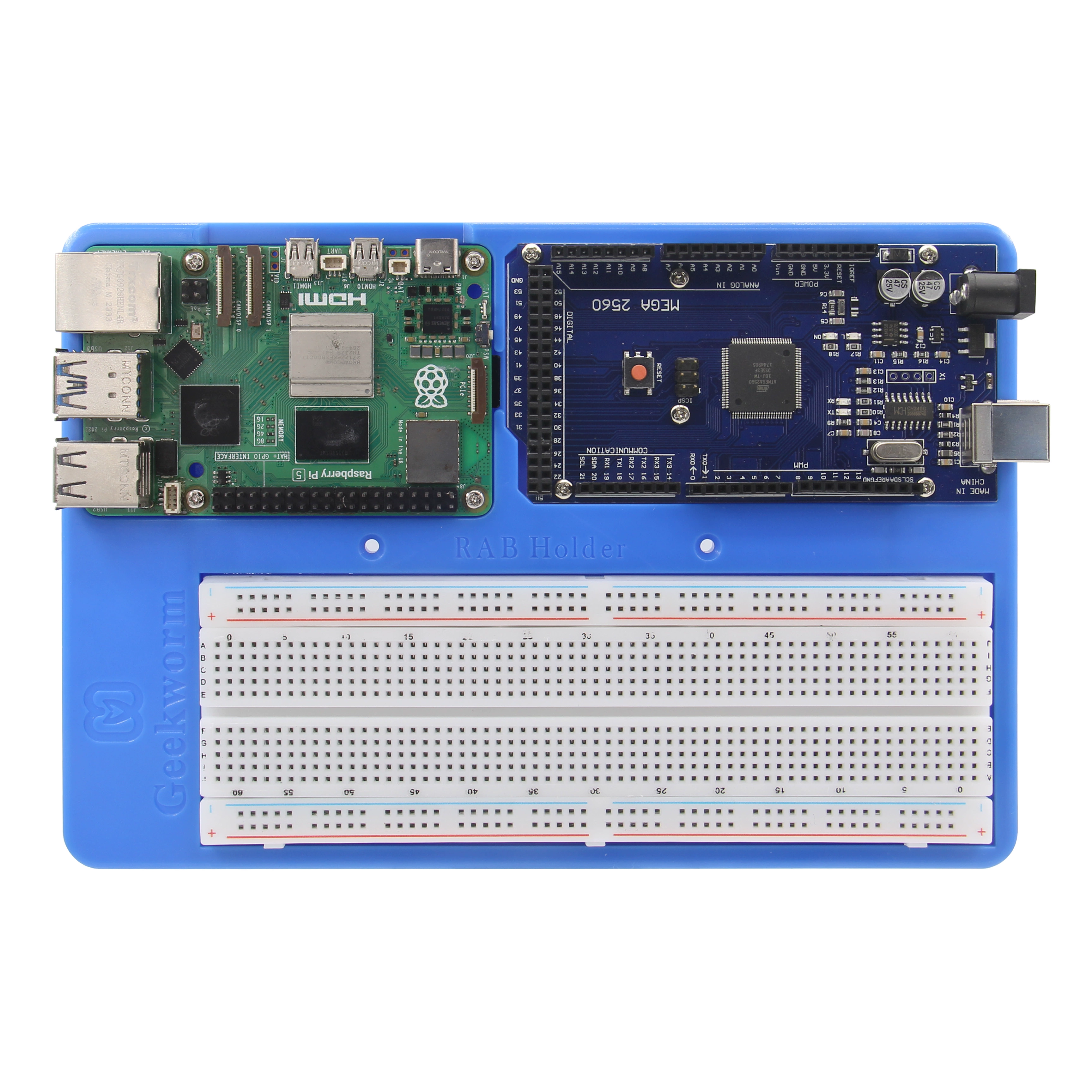라즈베리파이5 Arduino UNO R3 Maga 2560 라즈베리파이 전라인5in1ABS실험트레이  [ZTZ25-002]