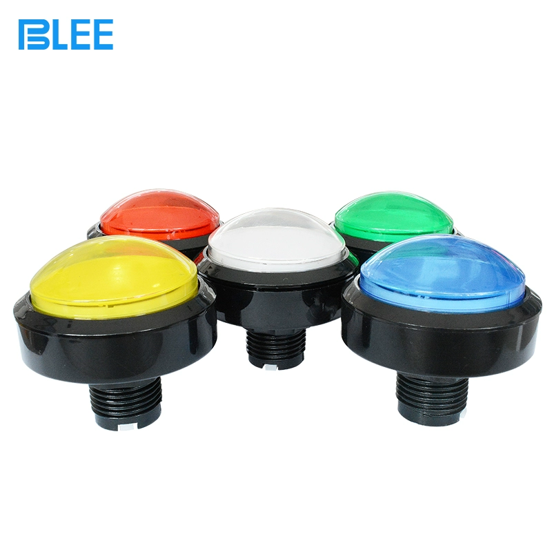 60mm 컨벡스 직경 LED 마이크로 스위치 버튼 (딸깍이 타입) 아케이드 게임기용 대형 원형 푸시 버튼 스위치 [BLEE-38]