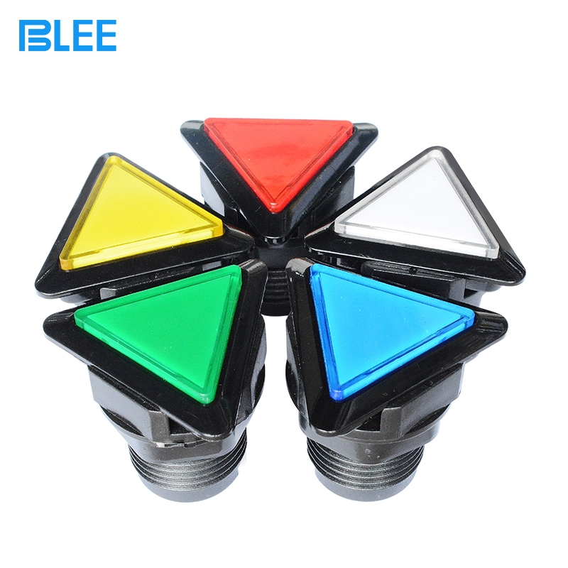 39x39x39mm 중형 삼각형 LED 버튼 12V 삼각 게임기 스위치 아케이드 부품 [BLEE-36]