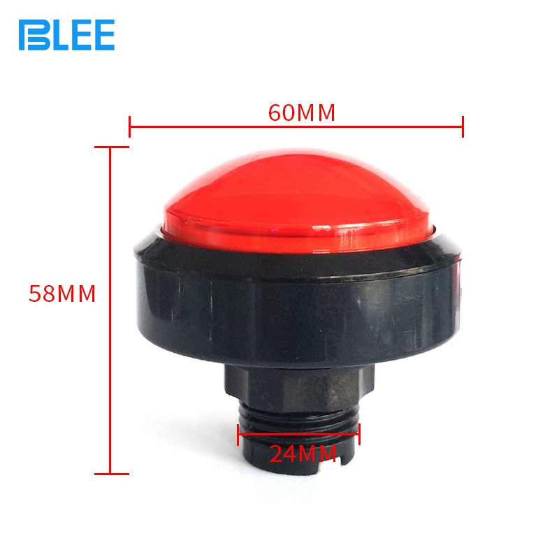 60mm 컨벡스 직경 LED 마이크로 스위치 버튼 (딸깍이 타입) 아케이드 게임기용 대형 원형 푸시 버튼 스위치 [BLEE-38]