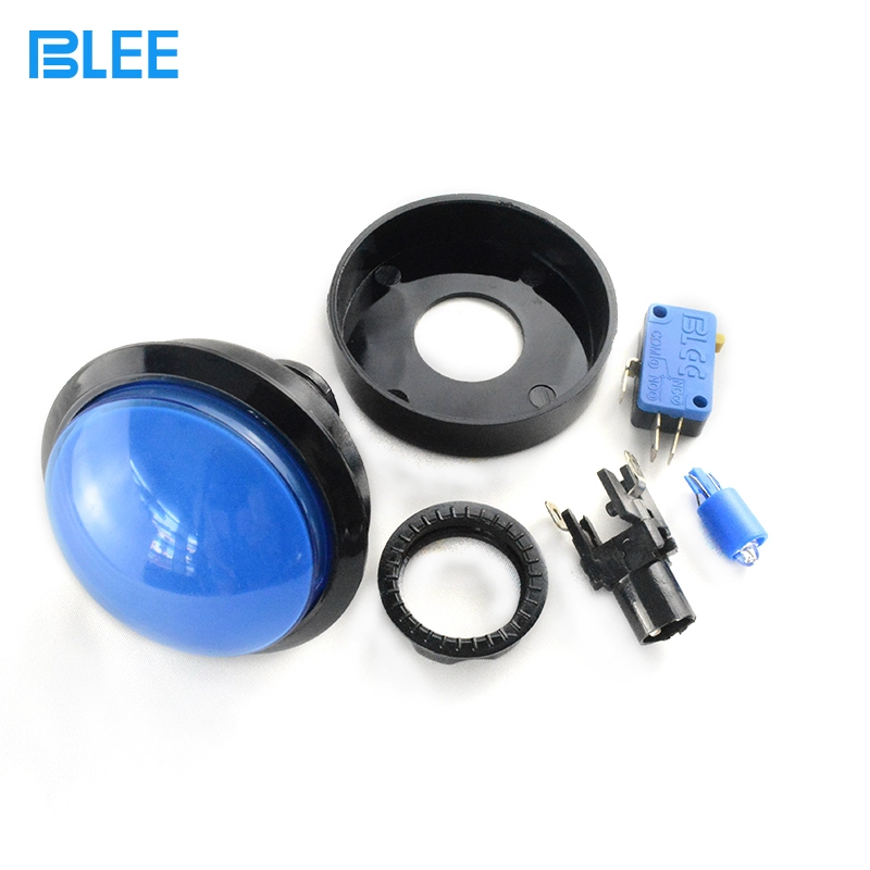 60mm 컨벡스 직경 LED 마이크로 스위치 버튼 (딸깍이 타입) 아케이드 게임기용 대형 원형 푸시 버튼 스위치 [BLEE-38]