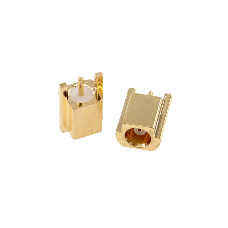 MCX-KE 소켓 PCB 납땜용 MCX-JE-KWE 암커넥터 4핀 곡각 직각형 MCX SMD 타입 [ZCM059-002]