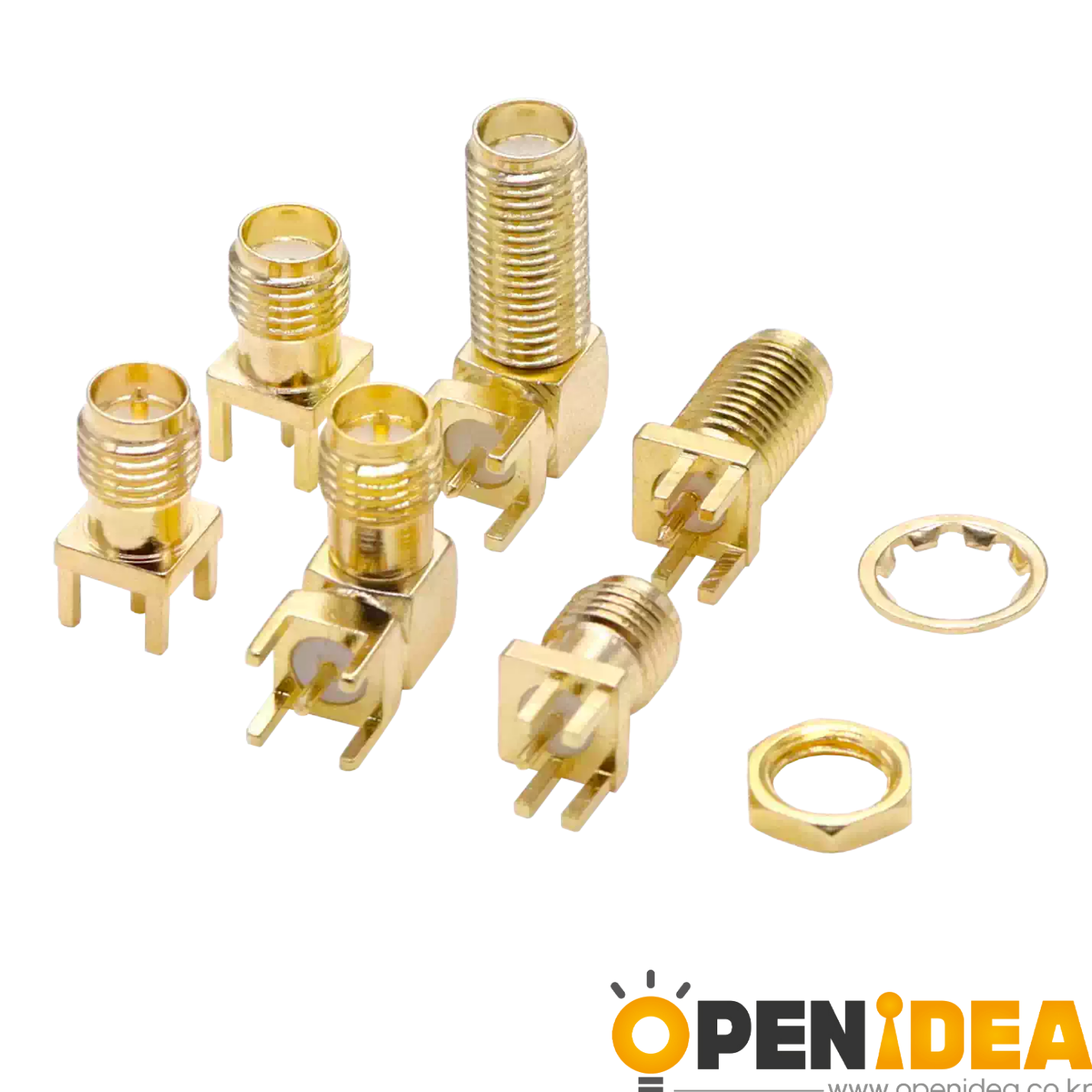 SMA RF 안테나 커넥터 (옆다리-정다리-굽은다리) RF 외나사-내구멍 핀 SMA-KWE-KHD 커넥터 [ZCM059-001]