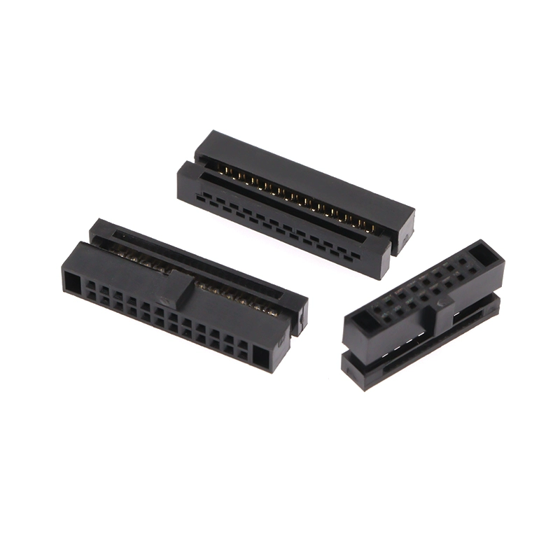 FC 압착형 IDC 커넥터 피치 1.27mm 회색 평판 케이블 헤더 JTAG 플러그 6P-8P-10P-16P-20P-40P [ZCG006-017]