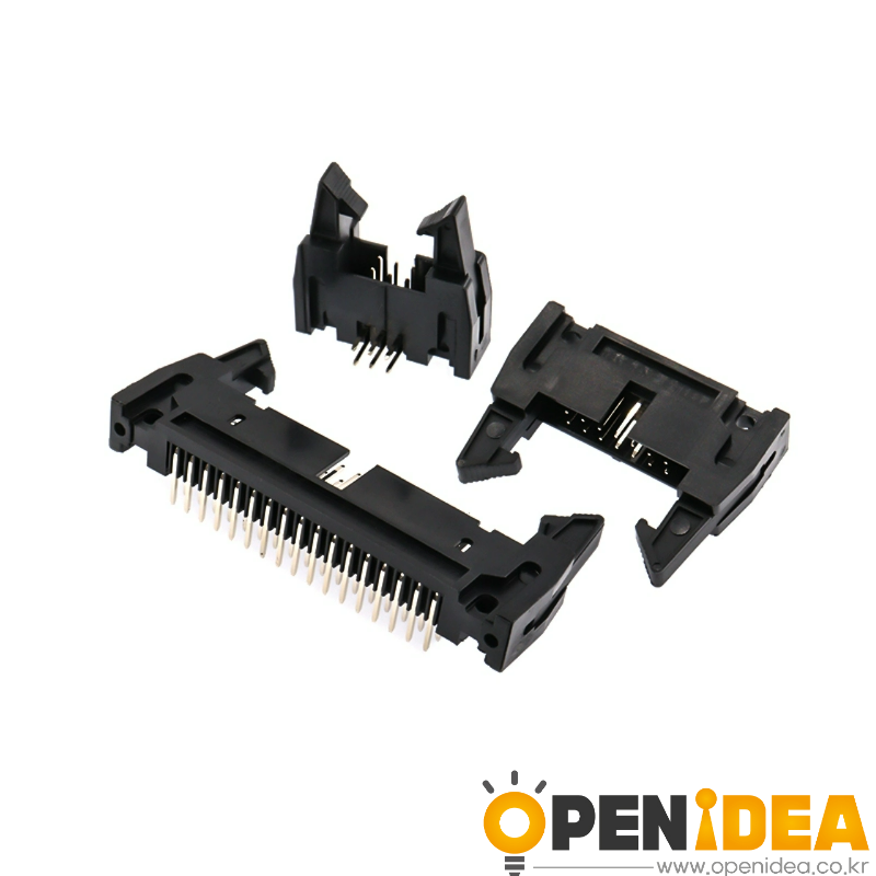 DC2 암컷 커넥터 2.54MM 앵글 핀 소켓 DC2-10P-8-14-20-40-64P 걸이 고정식 핀 헤더 [ZCG006-016]