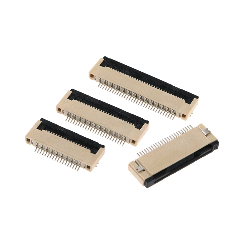 FPC 플립 잠금형 FFC 커넥터 LCD 평판 케이블 소켓 0.5mm 4P-5P-10P-20P-24P-30P-4P-60P [ZCJ005-020]