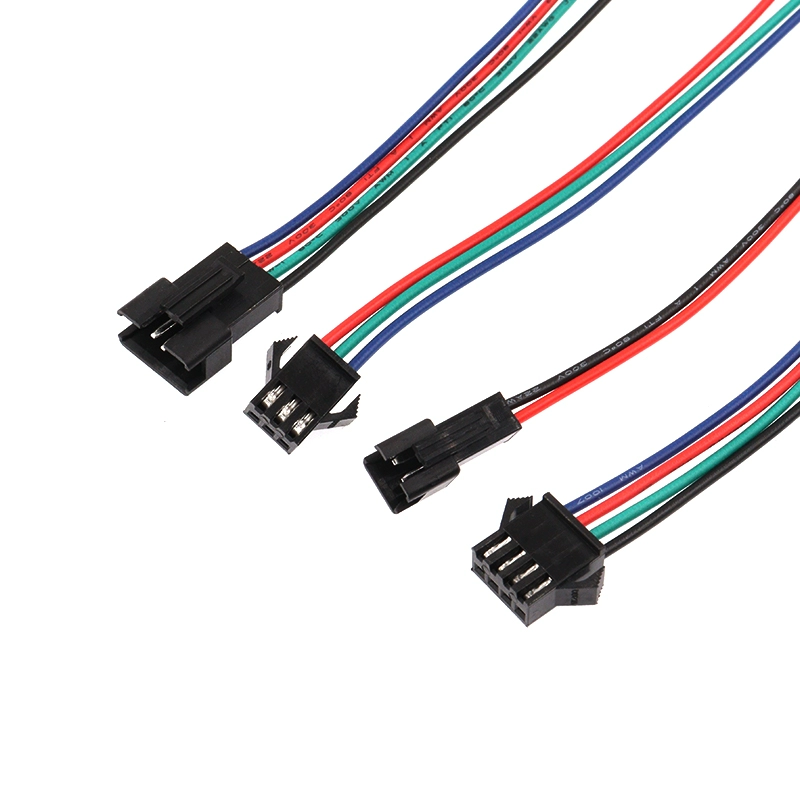 SM 암수 대칭 커넥터 2.54mm 공중 대접 플러그 2P-3P LED 등 배터리 단자 연결선 22AWG 20cm [ZBA032-016]