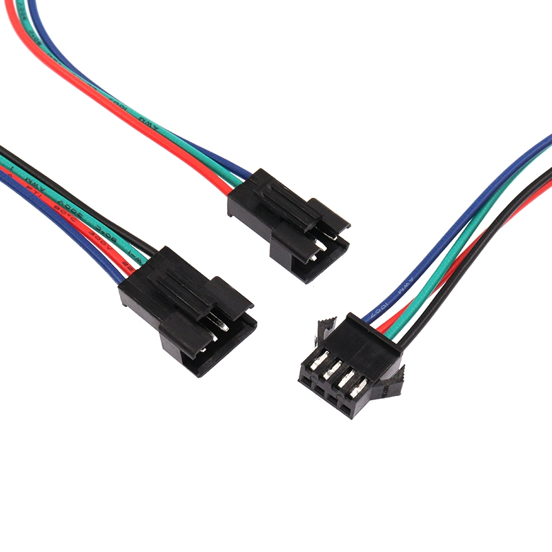 SM 암수 대칭 커넥터 2.54mm 공중 대접 플러그 2P-3P LED 등 배터리 단자 연결선 22AWG 20cm [ZBA032-016]
