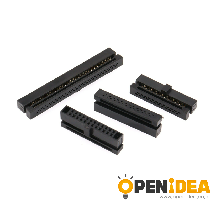 FC 압착형 IDC 커넥터 피치 1.27mm 회색 평판 케이블 헤더 JTAG 플러그 6P-8P-10P-16P-20P-40P [ZCG006-017]