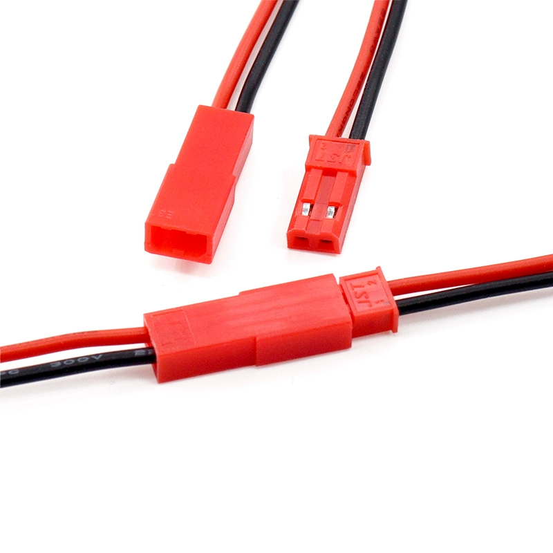 JST 2핀 대쉬 이블 LED 암수 커넥터 장난감 전원 연결용 단일 헤드 단자선 20cm [ZBA032-022]