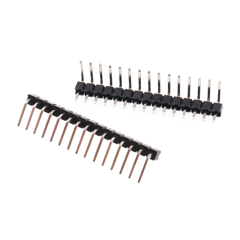 단열 90도 굽은 핀 헤더 (2.54mm 피치) 1×3-4-5-6-8-10-40P 구리 핀 커넥터 [ZCA024-002]