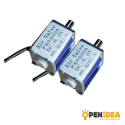 FA0520A DC 3.7V 4.5V 6V 12V 24V 솔레노이드 모터 에어 밸브 [OPEN-ME012-001]