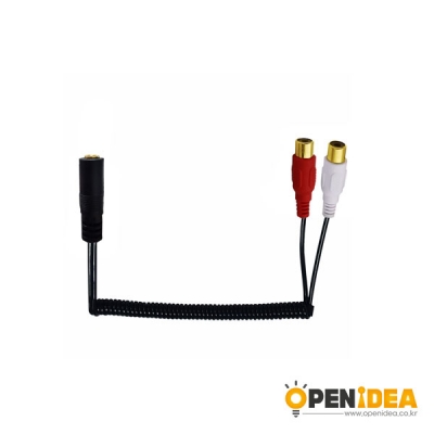 3.5mm to RCA 스테레오 오디오 케이블 암수 0.8m [OPEN-BL029-041]