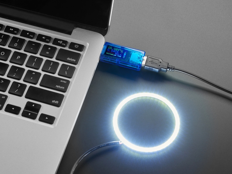 Cool White LED Ring Light PCB - 70mm Diameter - 5V Power
