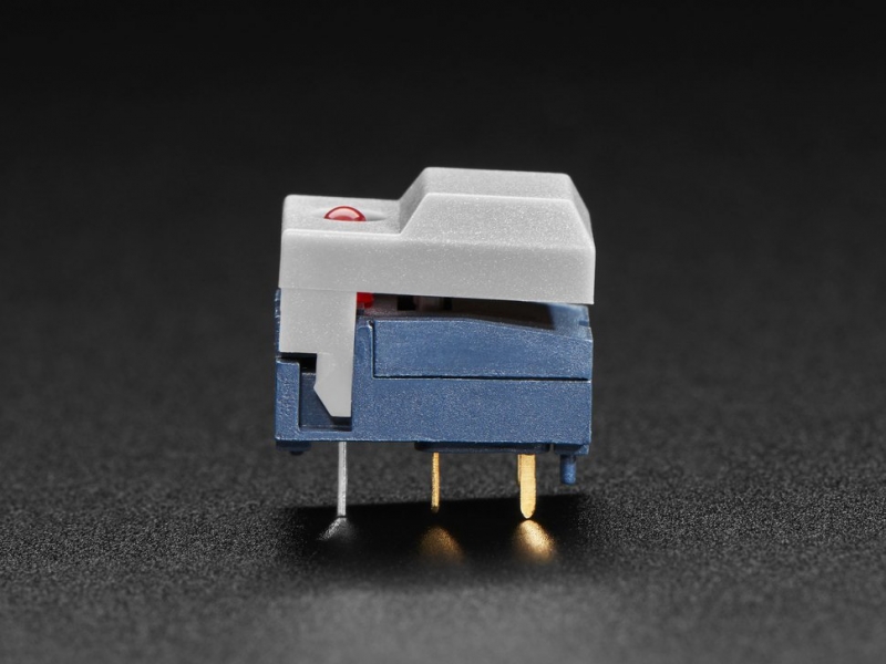 Step Switch with LED - Three Pack of Gray Plastic with Red LED - PB86-A1