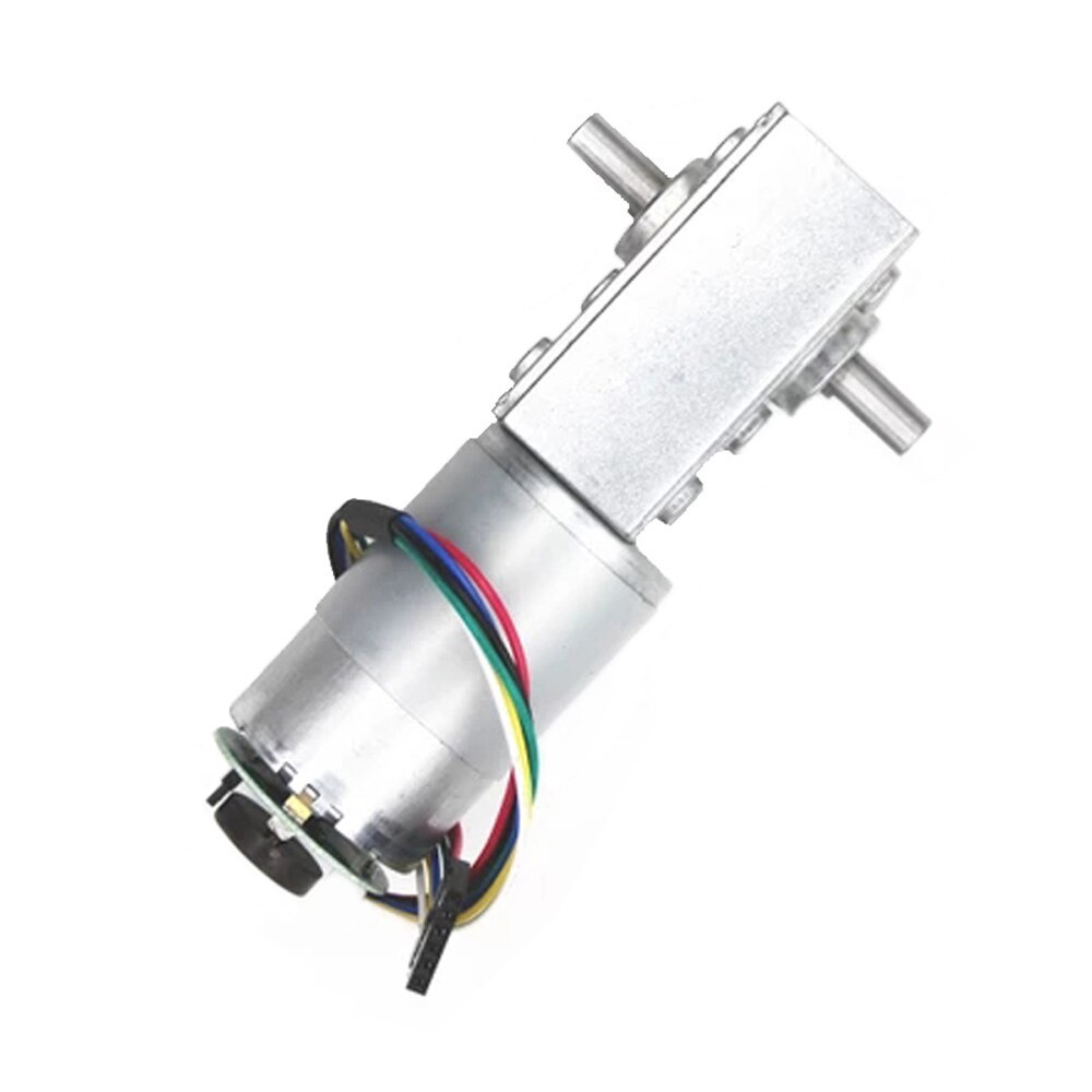 5840-555B 웜기어 모터 12V DC 인코더 모터 이중 샤프트 16-470rpm 24V 고 토크 DIY 전자 장비 [OPEN-ZMA22-30]