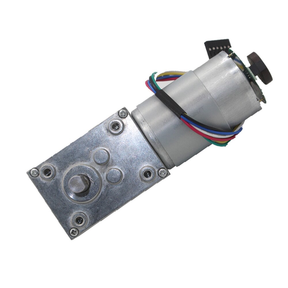 5840-555B 웜기어 모터 12V DC 인코더 모터 이중 샤프트 16-470rpm 24V 고 토크 DIY 전자 장비 [OPEN-ZMA22-30]