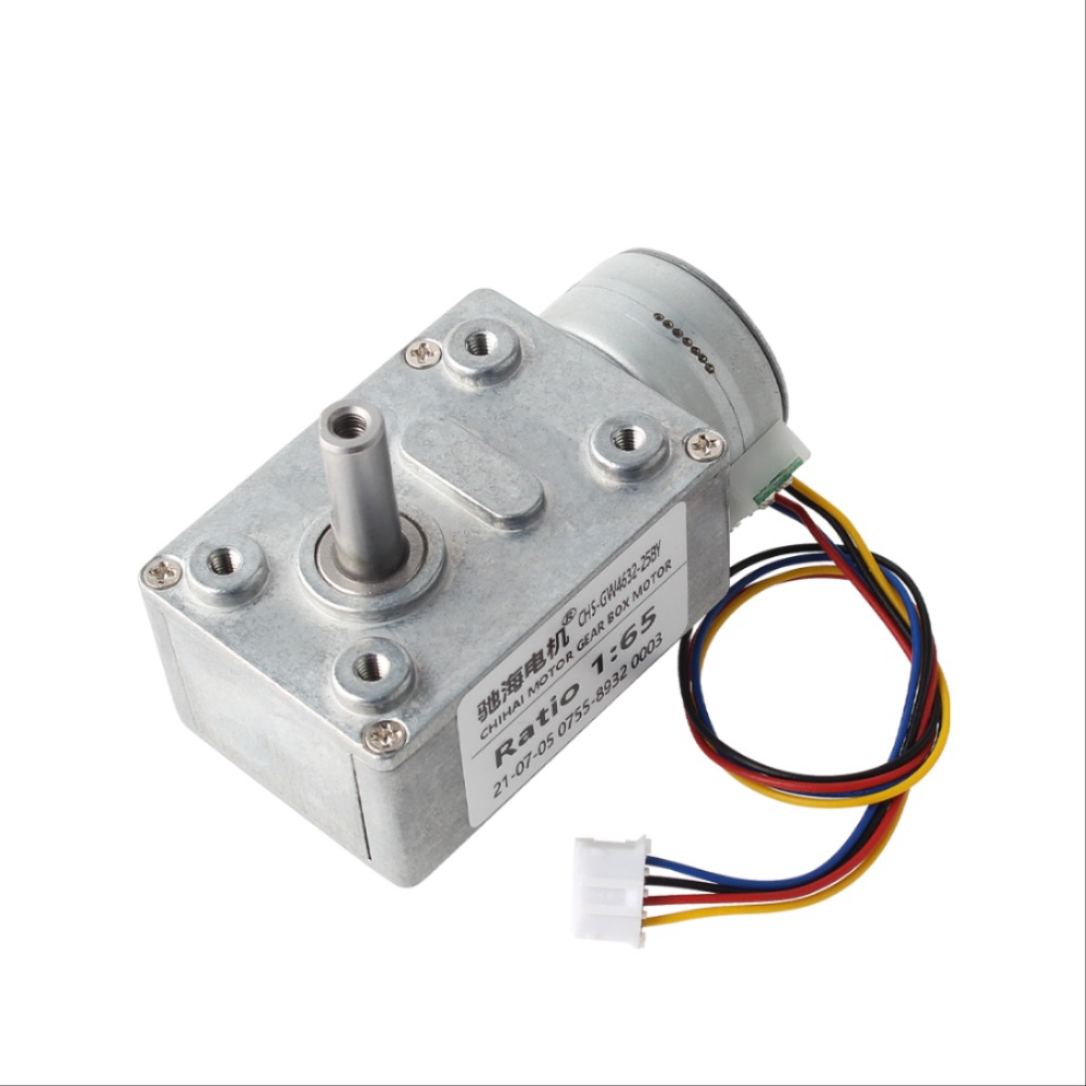 CHS-GW4632-25BY 32-1019RPM DC12V 자동 잠금 스테퍼 모터 고토크 저소음 웜 기어 브러시리스 모터 [OPRN-ZMA25-204]