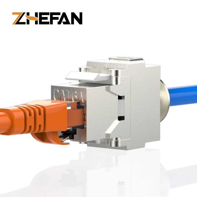 Cat6A Ftp 키스톤 잭 Rj45 툴리스 잭 모듈 식 잭 [ZCM66-05]