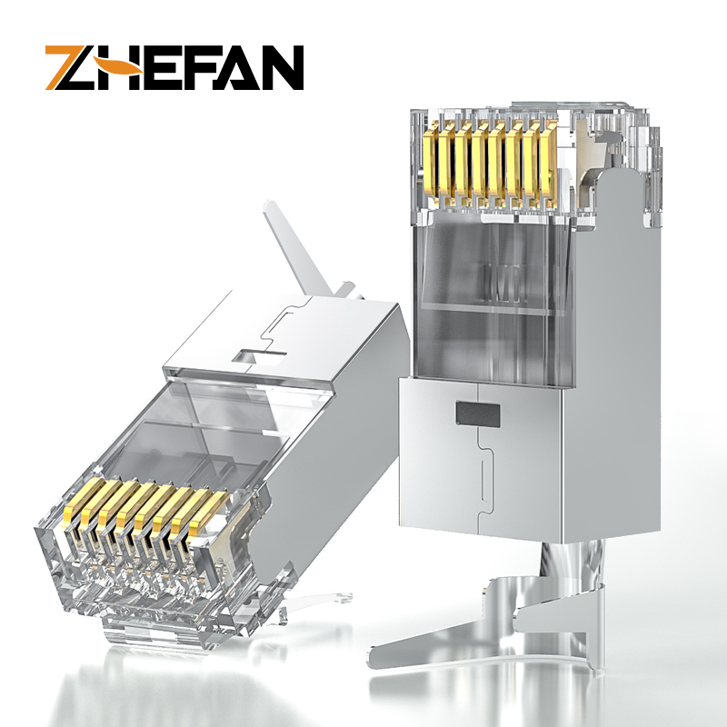 Cat7 모듈 플러그 8p8c Cat7 Rj45 커넥터 Cat7 모듈 플러그 Ftp 차폐 8p8c 커넥터 모듈 플러그 [ZCM66-39]
