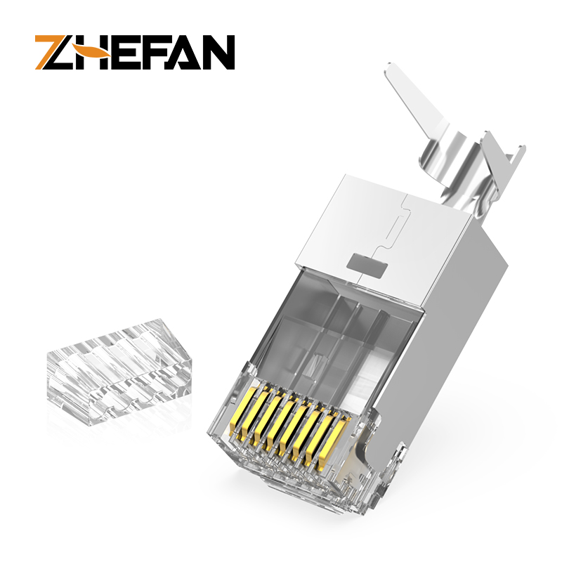 Cat7 모듈 플러그 8p8c Cat7 Rj45 커넥터 Cat7 모듈 플러그 Ftp 차폐 8p8c 커넥터 모듈 플러그 [ZCM66-39]
