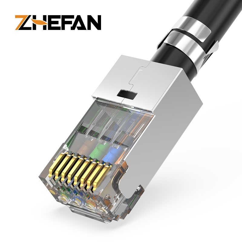 Cat7 모듈 플러그 8p8c Cat7 Rj45 커넥터 Cat7 모듈 플러그 Ftp 차폐 8p8c 커넥터 모듈 플러그 [ZCM66-39]