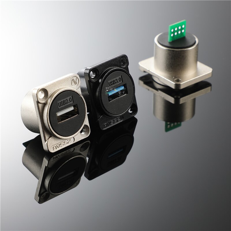 AVSSZ D 유형 USB3.0 2.0 연결 관 소켓 컴퓨터 MP3 USB A B 잭 공용 영역 변환기 Crimping PCB 납땜베이스 [OPEN-ZCF23-60]