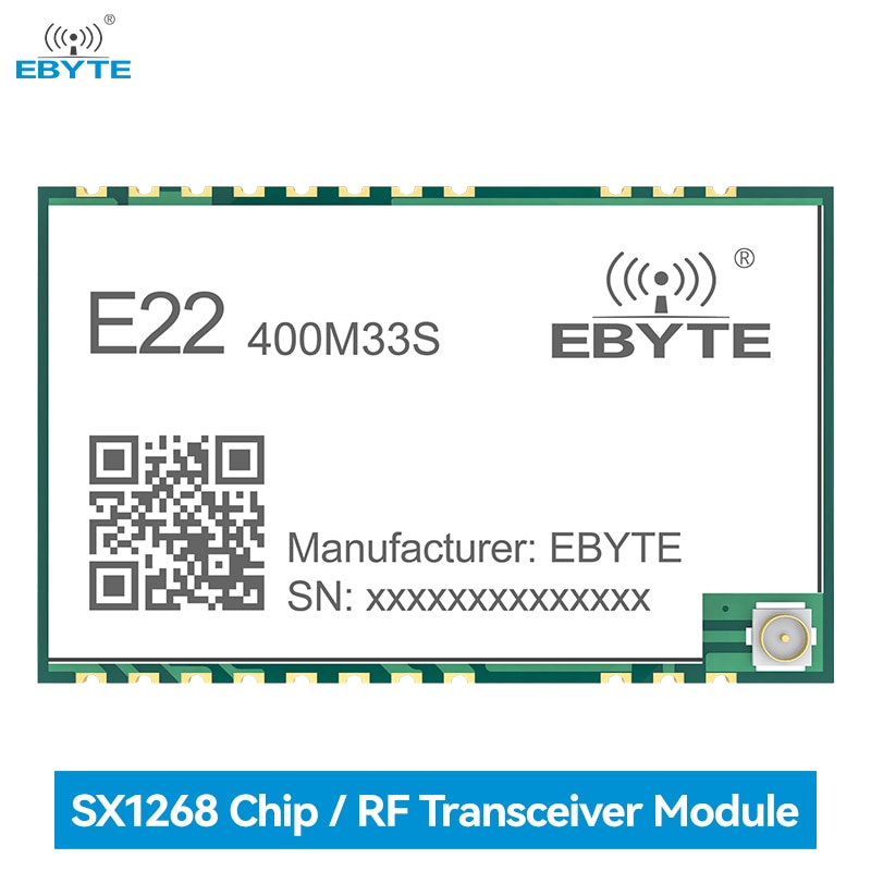 SX1268 RF 송수신기 모듈 LoRa 확산 스펙트럼 433 470MHz E22-400M33S 2W SPI SMD 12KM 스탬프 홀 IPEX [EBYTE-93]