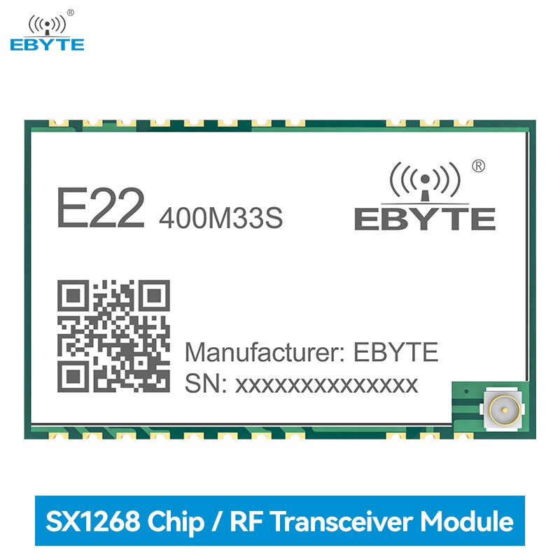 SX1268 RF 송수신기 모듈 LoRa 확산 스펙트럼 433 470MHz E22-400M33S 2W SPI SMD 12KM 스탬프 홀 IPEX [EBYTE-93]