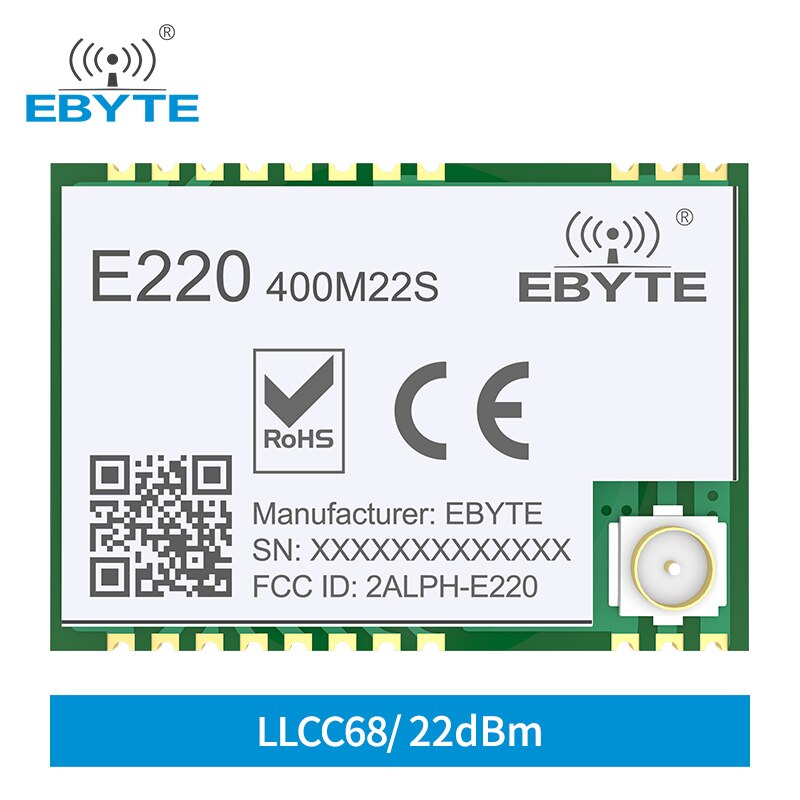 LLCC68 LoRa 433Mhz 무선 모듈 470Mhz 22dBm 6km 장거리 E220-400M22S PA LNA RF 수신기 송신기 IPEX 안테나 [EBYTE-98]