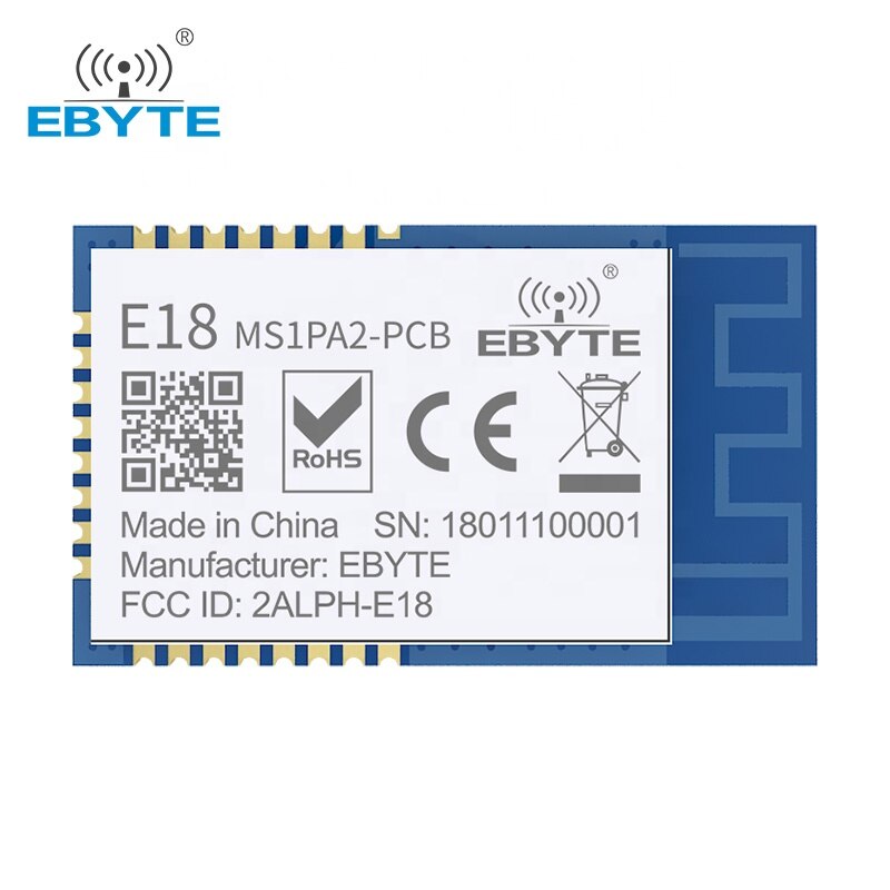CC2530 지그비 2.4GHz 무선 모듈 E18-MS1PA2-PCB 100mW 장거리 800m AD HOC 네트워크 모듈 PCB 안테나 [EBYTE-100]