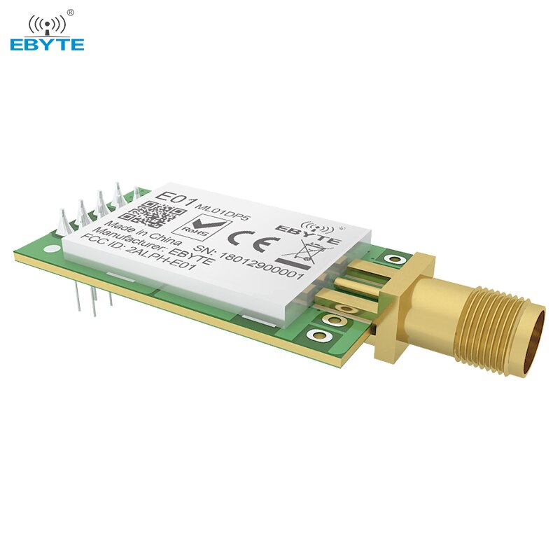 무선 모듈 SPI 안테나 SMA-K 송수신기 송신기 E01-ML01DP5 2.4GHz PA LNA 20dBm nRF24L01P [EBYTE-101]