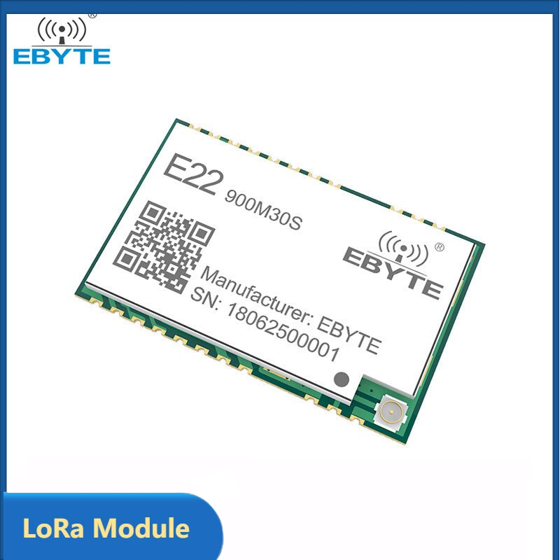 SX1262 LoRa 모듈 E22-900M30S 868MHz 무선 모듈 30dBm 12km 범위 IPEX 안테나 SPI 인터페이스 저전력 소비 [EBYTE-102]