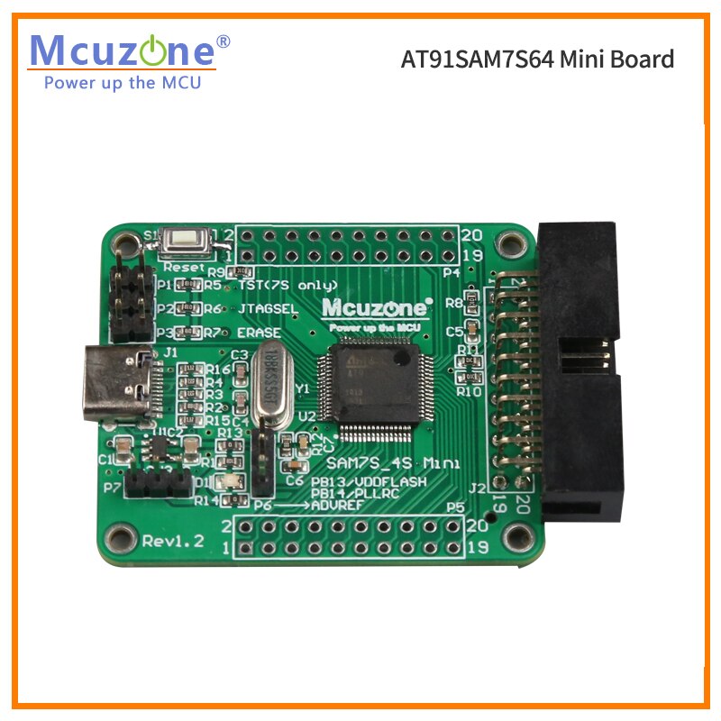 AT91SAM7S64 미니 보드 ARM7 SAM7S JTAG USB ATMEL 마이크로 칩 [Mcuzone-19]