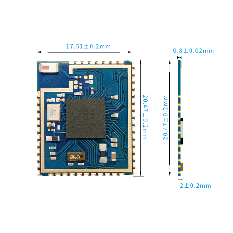 고성능 세라믹 PCB 안테나 ODM oem는 북유럽 nRF52840 파란 이 낮은 에너지 (BLE) 단위 XY-MBN40A [NEWBIT-18]