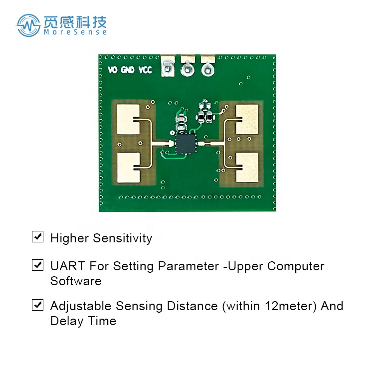 MS24-2320D55M4 24GHz 레이더 모듈 개체 움직임 감지 CW 모드 더 정확한 감지 거리 모션 센서 [MoreSense-11]