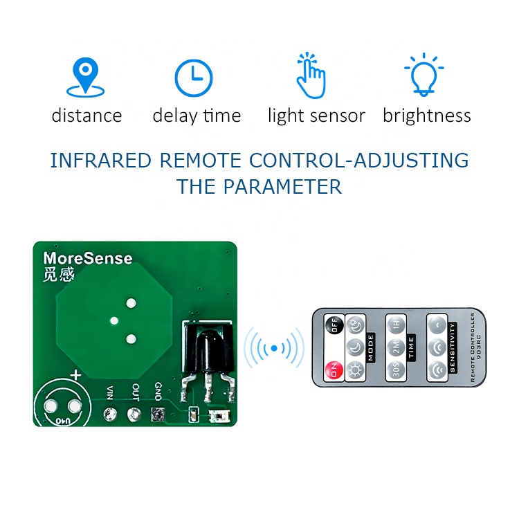 MS58-2220D9M4 IR 원격 모션 센서 5.8Ghz mmRadar 모듈 마이크로파 센서 스마트 조명 인간의 움직임 감지 [MoreSense-17]