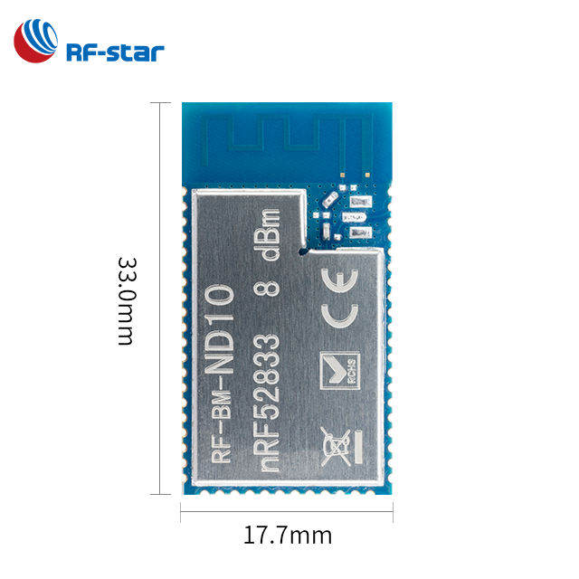 RF-BM-ND10 북유럽 nRF52833 8dBm TX 전원 블루투스 메쉬 블루투스 5.3 낮은 에너지 모듈 AoA AoD [RF-star-49]