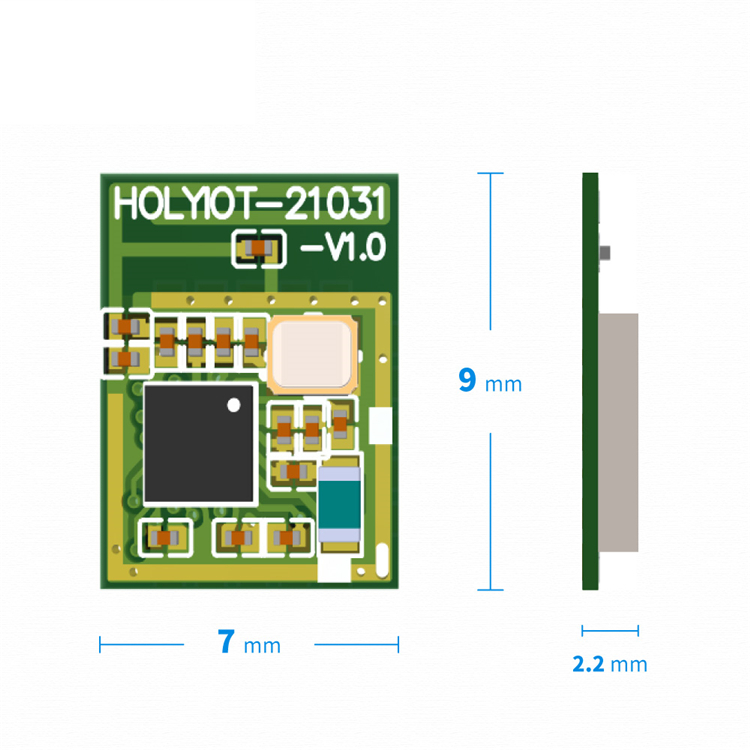 Holyiot-21031-nRF52805 2.4 GHZ BLE 메쉬 작은 SMD 북유럽 모듈 소형 BLE 5.3 [HOLYIOT-10]