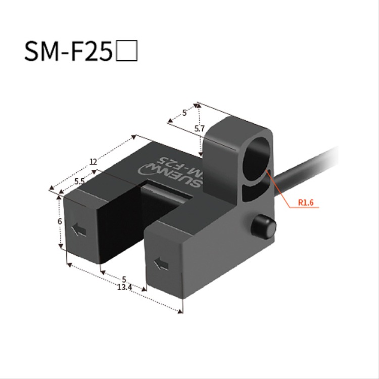 SM-F25P PNP DC 5-24V 슬롯형 광전 스위치 센서 원점 리미트 센서 선 길이 1M PM-F25P 대체 EE-SX951P [SUENW-31]
