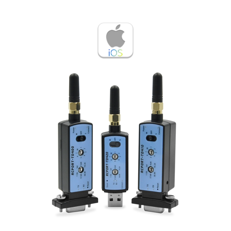 무선 시리얼통신 세트 배터리 내장형 RCPORT-TD410SET RS232+USB 컨버터 블루투스 어댑터